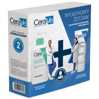 Zestaw CeraVe Face Care, żel oczyszczający do mycia, 236 ml + nawilżający krem do twarzy, 52 ml Zestaw CeraVe Face Care, żel oczyszczający do mycia, 236 ml + nawilżający krem do twarzy, 52 ml - zdjęcie produktu