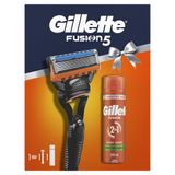 Zestaw Gillette Fusion 5, maszynka do golenia, 1 sztuka + ostrze, 1 sztuka + żel do golenia, 200 ml - miniaturka zdjęcia produktu