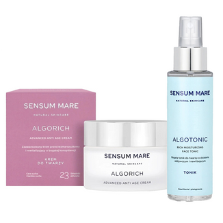 Zestaw Sensum Mare Algorich, zaawansowany krem rewitalizujący i przeciwzmarszczkowy o bogatej konsystencji, 50 ml + bogaty tonik do twarzy, 100 ml Zestaw Sensum Mare Algorich, zaawansowany krem rewitalizujący i przeciwzmarszczkowy o bogatej konsystencji, 50 ml + bogaty tonik do twarzy, 100 ml - zdjęcie produktu