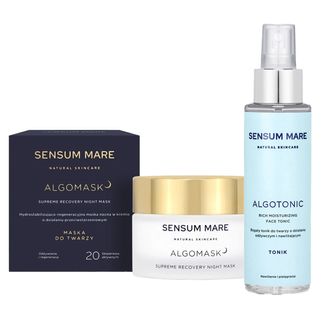 Zestaw Sensum Mare Algomask, hydrostabilizująco-regeneracyjna maska nocna w kremie o działaniu przeciwstarzeniowym, 50 ml + bogaty tonik do twarzy, 100 ml - zdjęcie produktu