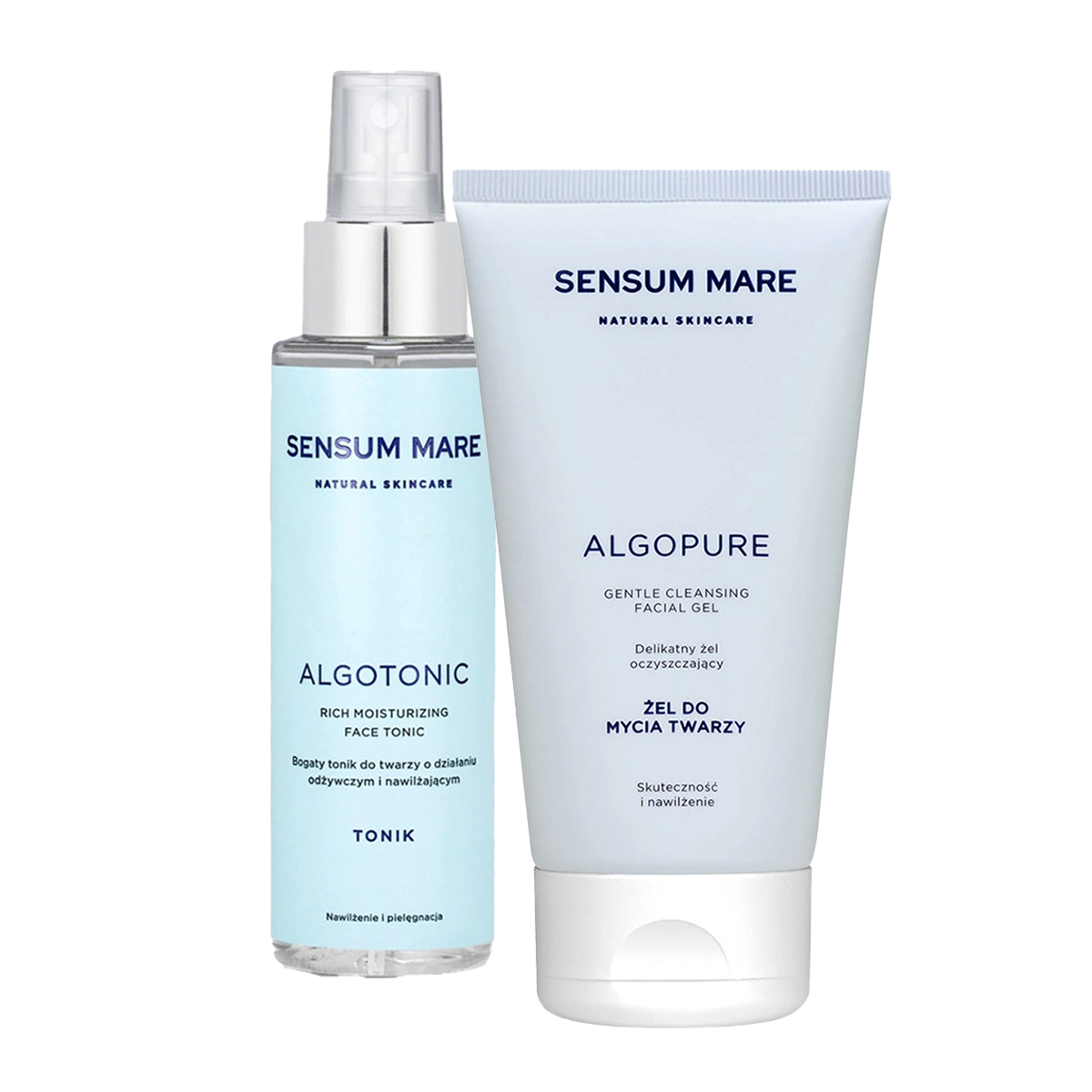 Nieznana Zestaw Sensum Mare Algopure, delikatny żel do mycia twarzy, 150 ml + bogaty tonik do twarzy, 100 ml