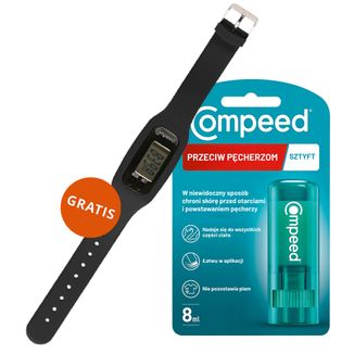 Compeed, sztyft przeciw pęcherzom, 8 ml + krokomierz gratis Compeed, sztyft przeciw pęcherzom, 8 ml + krokomierz gratis - zdjęcie produktu