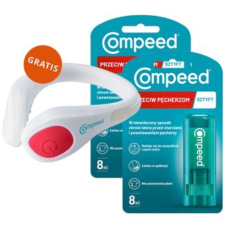 Zestaw Compeed, sztyft przeciw pęcherzom, 2 x 8 ml + opaska LED gratis - zdjęcie produktu