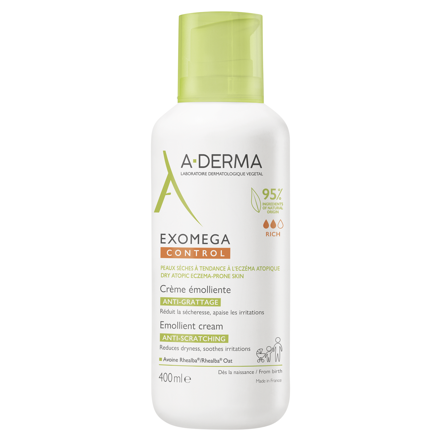 Набор A-Derma Exomega Control, гель 2 в 1 для мытья 500 мл, крем 400 мл, ночной крем 200 мл — фото 5