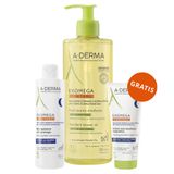 Zestaw A-Derma Exomega Control, olejek emolient pod prysznic przeciw drapaniu, 500 ml + kąpiel kojąca przeciw drapaniu, po 6 miesiącu, 200 ml + regenerujący krem, 200 ml gratis - miniaturka zdjęcia produktu