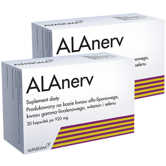 Zestaw ALAnerv, 2 x 30 kapsułek Zestaw ALAnerv, 2 x 30 kapsułek - zdjęcie produktu