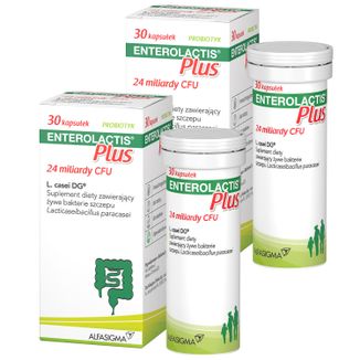 Zestaw Enterolactis Plus, 2 x 30 kapsułek - zdjęcie produktu