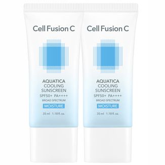Cell Fusion C Aquatica Cooling Sunscreen, krem chłodząco-nawilżający, SPF 50+ PA++++, 2 x 35 ml - zdjęcie produktu
