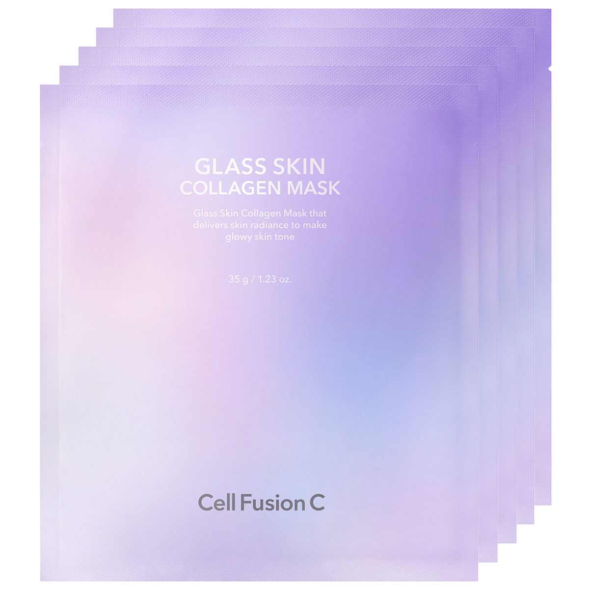 Nieznana Cell Fusion C Glass Skin, wygładzająca maska kolagenowa, 5 sztuk