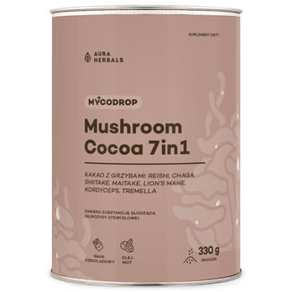 Mycodrop Kakao 7w1 z grzybami, 330 g Mycodrop Kakao 7w1 z grzybami, 330 g - zdjęcie produktu
