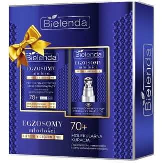 Zestaw Bielenda Egzosomy Młodości 70+, krem odbudowujący, 50 ml + krem pod oczy, 15 ml - zdjęcie produktu