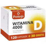 Protego Witamina D3 4000 j.m., dla osób powyżej 75 roku życia, 150 kapsułek - miniaturka zdjęcia produktu