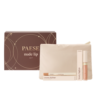 Zestaw Paese Nude Lip, Tasty Lips, błyszczyk Beauty Lipgloss 14 Caramel Mousse, 1 sztuka + Tasty Lips, kremowa konturówka do ust 03 Honey Mood, 1 sztuka + kosmetyczka - zdjęcie produktu
