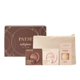 Zestaw Paese Selfglow Warm, kremowy bronzer 01 velvet tan, 1 sztuka + kremowy róż 02 peach sunrise, 1 sztuka + gąbka do makijażu, midi, 1 sztuka + kosmetyczka - miniaturka zdjęcia produktu