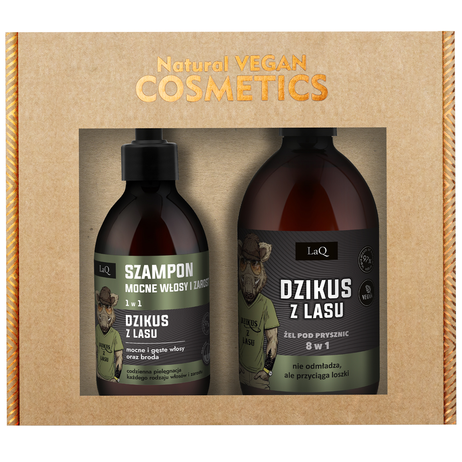 Laq Zestaw LaQ Dzikus z Lasu,  szampon, 300 ml + żel pod prysznic, 500 ml
