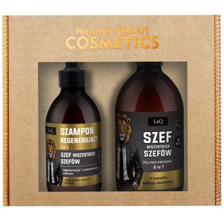 Zestaw LaQ Szef Wszystkich Szefów, szampon, 300 ml + żel pod prysznic, 500 ml Zestaw LaQ Szef Wszystkich Szefów, szampon, 300 ml + żel pod prysznic, 500 ml - zdjęcie produktu