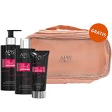 Zestaw Apis Floral Explosion, wygładzający krem do ciała i dłoni, 300 ml + żel pod prysznic, 300 ml + peeling do ciała, 200 ml + kosmetyczka gratis - miniaturka zdjęcia produktu