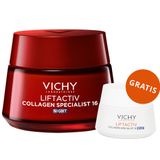 Vichy Liftactiv Collagen Specialist, przeciwzmarszczkowy krem z witaminą Cg i peptydami na noc, 50 ml + 15 ml gratis - miniaturka zdjęcia produktu