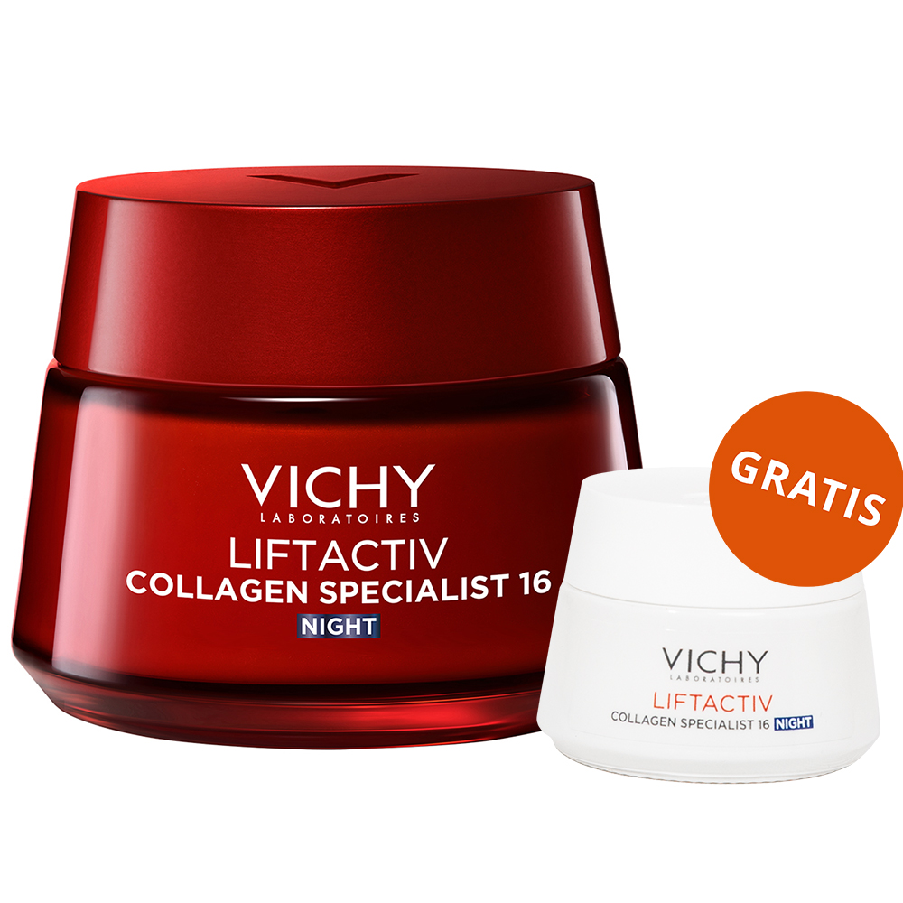 Набор Vichy Liftactiv Collagen Specialist: ночной крем с витамином Cg и пептидами 50 мл и 15 мл