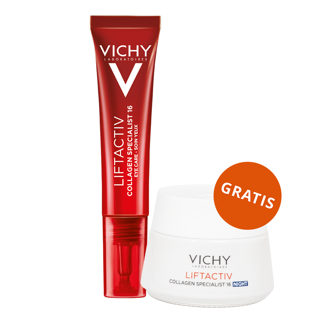 Набор Vichy Liftactiv Collagen Specialist: крем для кожи вокруг глаз 15 мл и ночной крем 15 мл