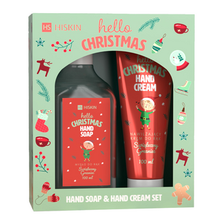 Zestaw Hiskin Świąteczny Grzaniec, mydło do rąk, 200 ml + krem do rąk, 60 ml - zdjęcie produktu