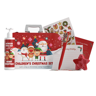 Zestaw Hiskin Children's Christmas Set, mydełko do rąk, 200 ml + kula do kąpieli, 15 g + akcesoria świąteczne Zestaw Hiskin Children's Christmas Set, mydełko do rąk, 200 ml + kula do kąpieli, 15 g + akcesoria świąteczne - zdjęcie produktu