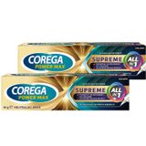 Zestaw Corega Power Max Supreme All-In 1, krem mocujący do protez zębowych, neutralny, 2 x 40 g - miniaturka zdjęcia produktu