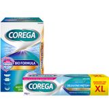 Zestaw Corega Tabs Bio Formuła, tabletki do czyszczenia protez zębowych, 120 tabletek + krem mocujący do protez zębowych, delikatnie miętowy, 70 g - miniaturka zdjęcia produktu