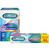 Zestaw Corega Tabs Bio Formuła, tabletki do czyszczenia protez zębowych, 120 tabletek + krem mocujący do protez zębowych, neutralny, 70 g - miniaturka zdjęcia produktu
