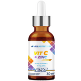 Allnutrition Vit C + Zinc, krople, 30 ml - miniaturka zdjęcia produktu