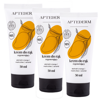 Zestaw Aptederm, regenerujący krem do rąk, 3 x 50 ml - zdjęcie produktu