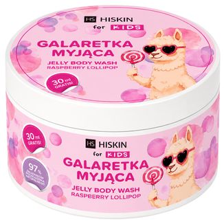 HiSkin Kids Jelly Body Wash, galaretka do kąpieli, malina, 180 ml - zdjęcie produktu