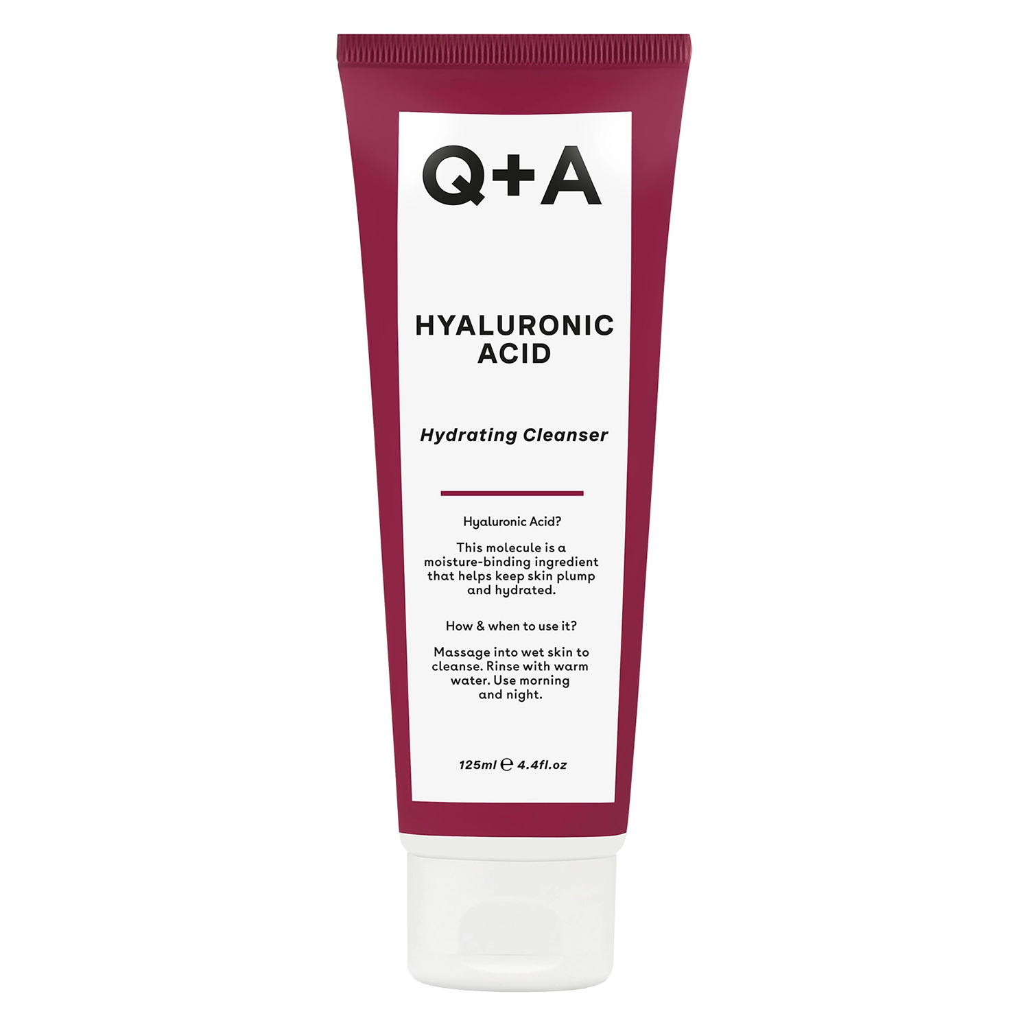Q+A Q+A Hyaluronic Acid, żel do mycia twarzy z kwasem hialuronowym, 125 ml — Składniki i ocena