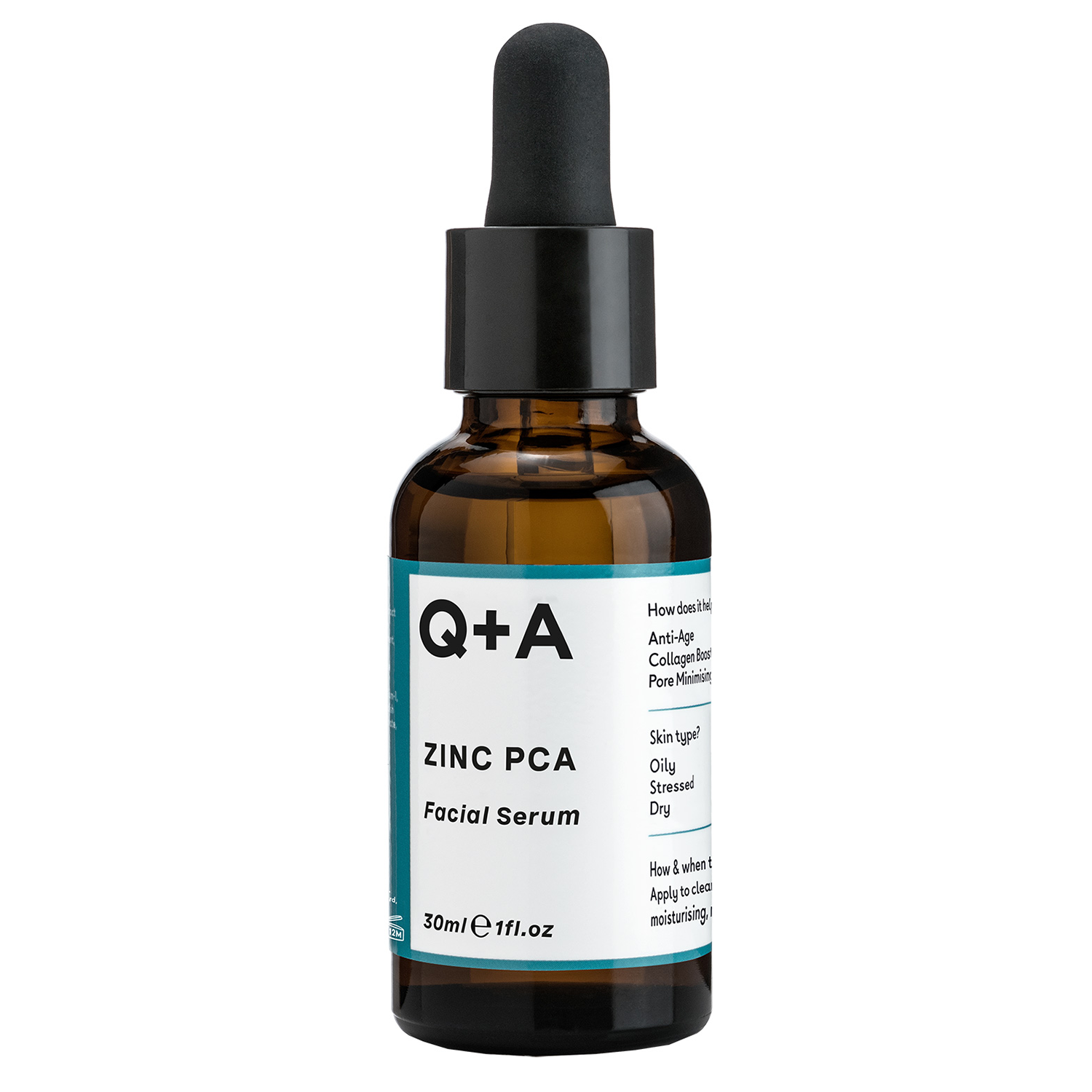Q+A Q+A Zinc PCA, serum do twarzy z cynkiem PCA, 30 ml — Składniki i ocena