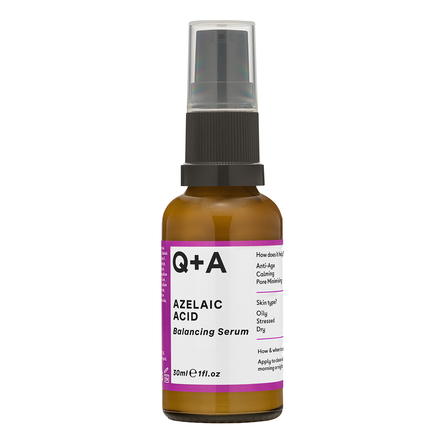 Q+A Q+A Azelaic Acid, serum do twarzy z kwasem azelainowym, 30 ml — Składniki i ocena