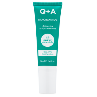 Q+A Niacynamide, przeciwsłoneczny krem równoważący do twarzy z niacynamidem, SPF 50, 50 ml - zdjęcie produktu