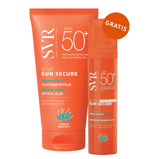 SVR Sun Secure Blur, brzoskwiniowy mus przeciwsłoneczny, SPF 50+, 50 ml + Fluide Photo-Age, fluid anti-age, SPF 50+, 40 ml gratis - zdjęcie produktu