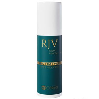 Cerko RJV, krem rewitalizujący do twarzy i szyi, Vit. C + HA Vit. B3, 50 ml Cerko RJV, krem rewitalizujący do twarzy i szyi, Vit. C + HA Vit. B3, 50 ml - zdjęcie produktu
