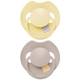 Lovi Prime, smoczek uspokajający, 6-18 miesięcy, silikonowy, dynamiczny, Taupe i Banana, 2 sztuki - miniaturka zdjęcia produktu