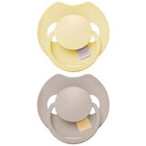 Lovi Prime, smoczek uspokajający, od 18 miesiąca, silikonowy, dynamiczny, Taupe i Banana, 2 sztuki - miniaturka zdjęcia produktu