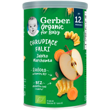 Gerber Organic Chrupiące Falki, jabłko, marchewka, 35 g - miniaturka zdjęcia produktu