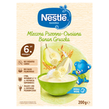 Nestle Kaszka mleczna pszenno-owsiana, banan, gruszka, po 6 miesiącu, 200 g - miniaturka zdjęcia produktu