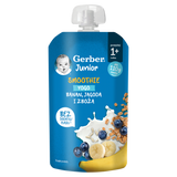 Gerber Junior Smoothie Yogo, banan, jagoda i zboża, po 1 roku, 110 g - miniaturka zdjęcia produktu