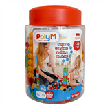 PolyM Zestaw małego konstruktora, klocki konstrukcyjne w pudełku, od 18 miesiąca, 128 sztuk - miniaturka zdjęcia produktu
