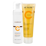 SunewMed+ Vitamin C, żel do twarzy rozpuszczający martwy naskórek, 120 g + aktywna pianka do mycia twarzy i demakijażu oczu, 200 ml - miniaturka zdjęcia produktu