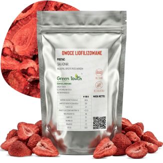 Green Touch, Truskawka liofilizowana, całe plastry, 200 g - zdjęcie produktu