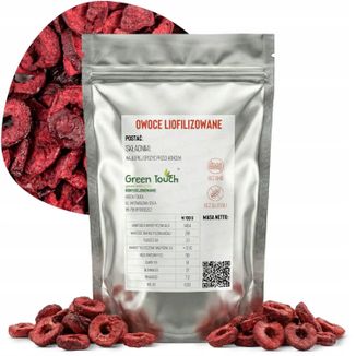 Green Touch, Wiśnia liofilizowana, plastry, klasa A, 100 g - zdjęcie produktu