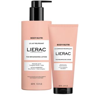 Zestaw Lierac Body Nutri, balsam regenerujący, 400 ml + odnawiający peeling do ciała, 200 ml - zdjęcie produktu