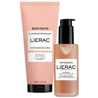 Zestaw Lierac Phytolastil, koncentrat korygujący rozstępy, 100 ml + odnawiający peeling do ciała, 200 ml - zdjęcie produktu