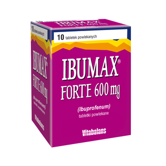 Ibumax Forte 600 mg, 10 tabletek powlekanych - zdjęcie produktu